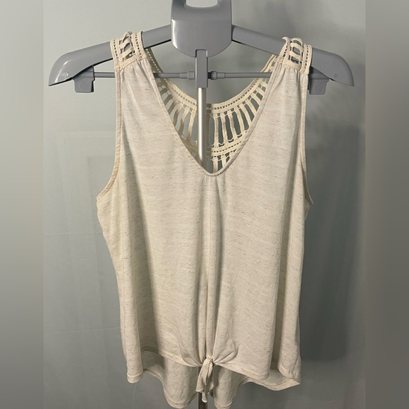 Anthropologie Tops - Pure Good crochet cotton tank top size large